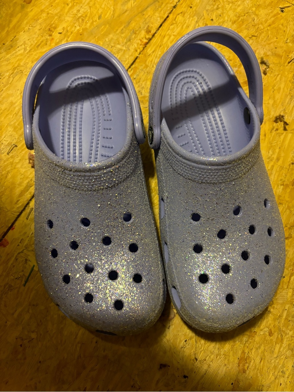 CROCS women’s Glitter Clogs - Light Lavender without shoe box